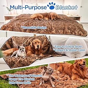   PupProtector-Waterproof-Throw-Blanket-for-Dogs-and-Cats-Pet-Blanket-Cover-for-Couches-Sofas-Beds-Car-Seats-Furniture-Calming-Soft-Faux-Fur-Sable-Tan-Original-60-L-x-50-W