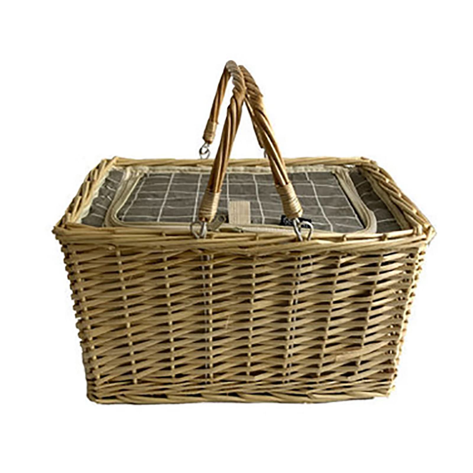 Storage Basket,Wicker Picnic Insulated Hamper,Shopping With Handle Harvest Vegetable Or Fruit, Wine Gathering Wedding Gift Baskets