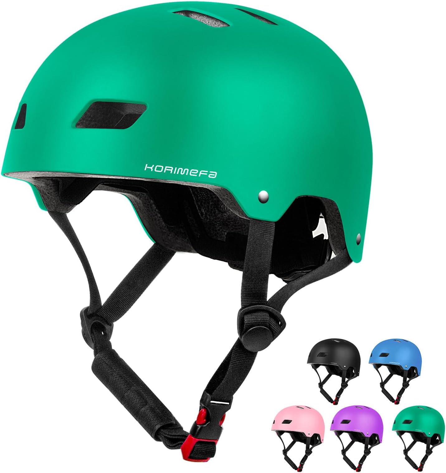 KORIMEFA Kids Bike Helmet Toddler Bike Helmets for Ages 3-13 Years Boys Girls Safety Adjustable Multi-Sport Roller Skating Skateboard Scooter Cycling Helmet