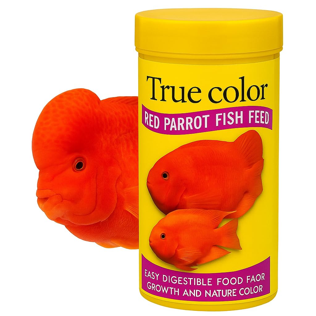 VAYINATO True Color Red Parrot Easy Digestible Fish Food,100G For Rapid Growth&Nature Color