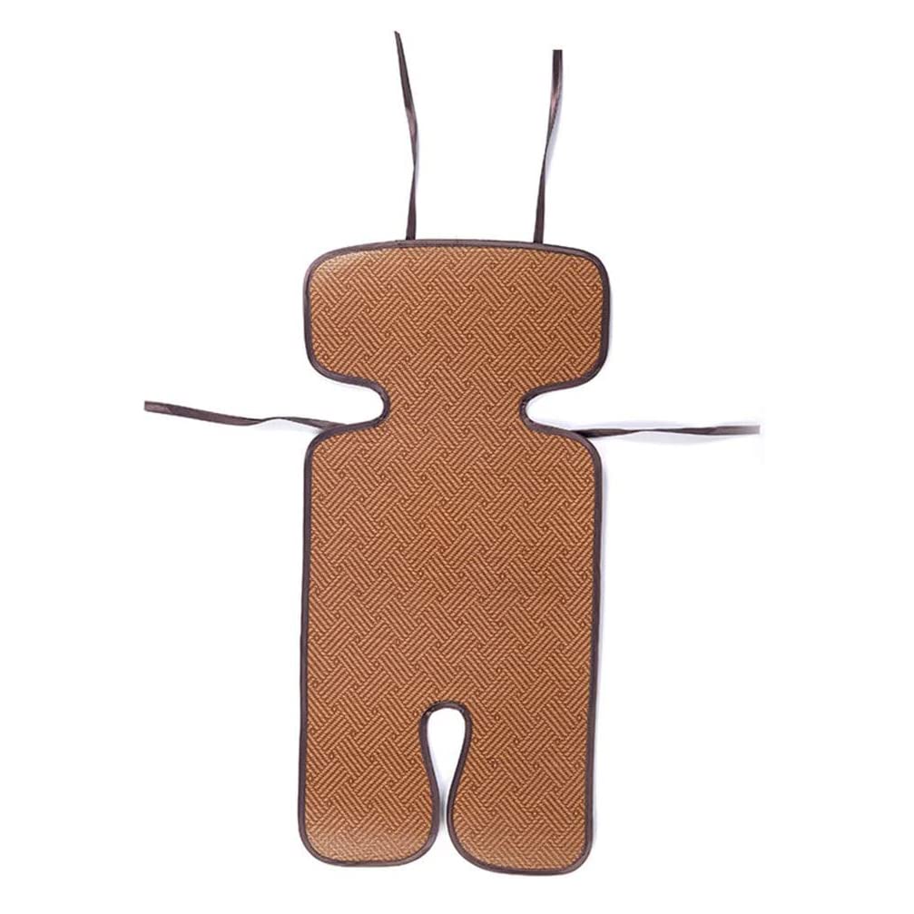 Universal Kinderwagen Pad, Atmungsaktive Sommer Kinderwagen Sitz Liner Kind Sicherheit Sitz Cart Mat Naturfaser Kinderwagen Cool Pad für Baby Kinder,Gelb