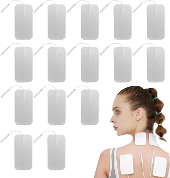 15pcs Large Electrode Pads for TENS Durable Unit Replacement Pads TENS Machine Pads for 2mm PIN Connector Replacement Electrode Pads Large Electrode Pads for Tens Used to Relieve Muscle Pain5*9cm