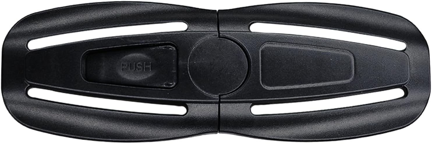 LiXiongBao Car Seat Chest Harness Clip Car Seat Safety Belt Clip Buckle Lock Stroller Chest Clip Universal Replacement for Baby and Kids Trend, Adjustable Guard (Black)