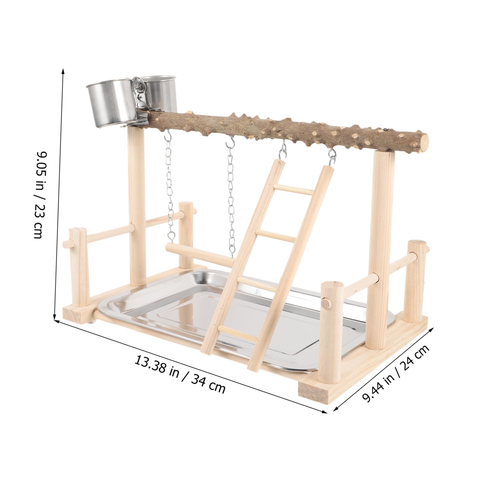 DOITOOL Soporte de Madera para Pájaros Varilla de Entrenamiento de Madera Maciza de Flor de Pimienta, Tamaño Número 8, Parque de Aves para Jaulas, Adecuado para Loros y Periquitos