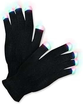 Amazon.com: Soft Black Light Show LED Gloves with Color