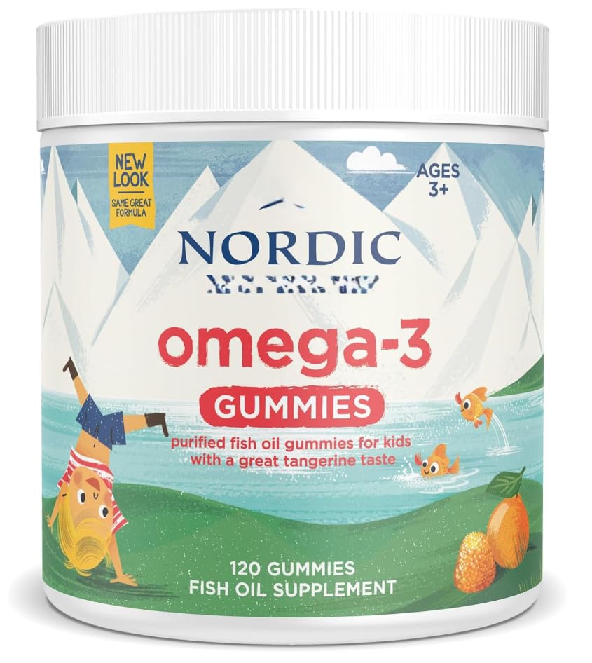 Nordic's Omega-3 Gummies, Tangerine Taste, 120 Gummies