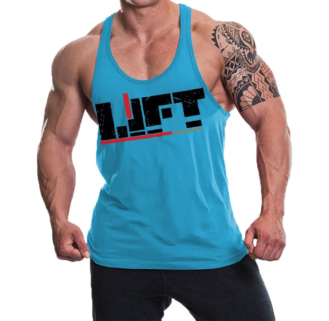 THE BLAZZE 0022 Men’s Lift Tank Tops Muscle Gym Bodybuilding Vest Fitness Workout Train Stringers