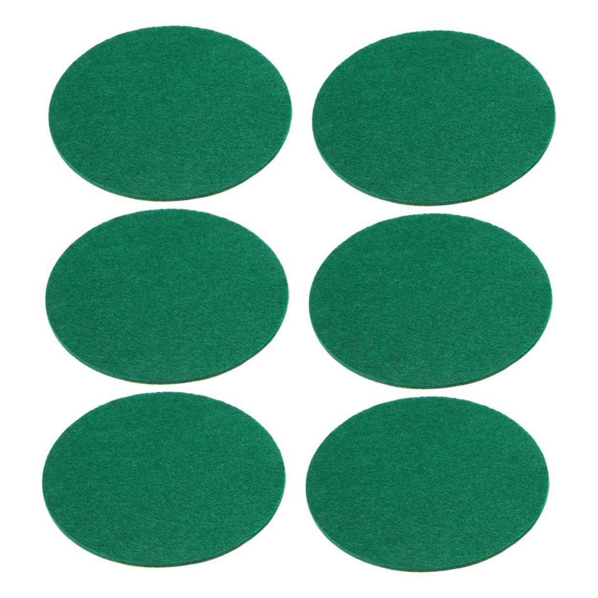 SUPVOX 6pcs Self-Adhesive Air Hockey Mallet Pads Replacement Felt Handles for Enhanced Striking Installation Green Sticker Paddles for All Ages Fun Air Hockey Accessories