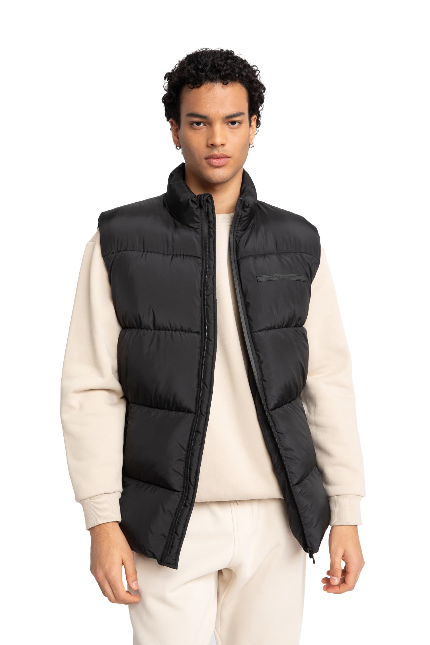 Erkek Slim Fit Dik Yaka Yelek Yelek