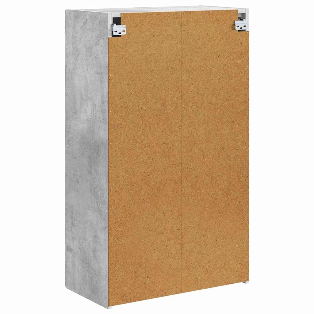 Mobile TV da parete in cemento, 59,5 x 31 x 100 cm, in legno grigio