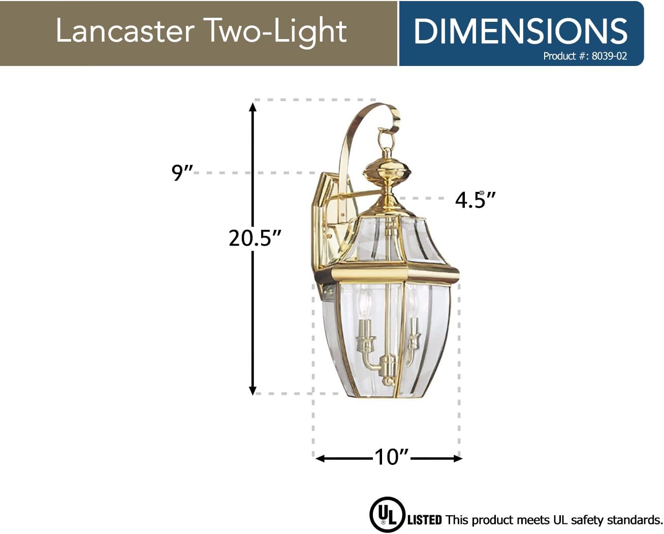 Bеѕt Dеаl Sea Gull Lighting 8039-02 Lancaster Outdoor Wall Lantern Outside Fixture, Two - Light, Polished Brass Nеw Dеаl Sea Gull Lighting 8039-02 Lancaster Outdoor Wall Lantern Outside Fixture, Two - Light, Polished Brass