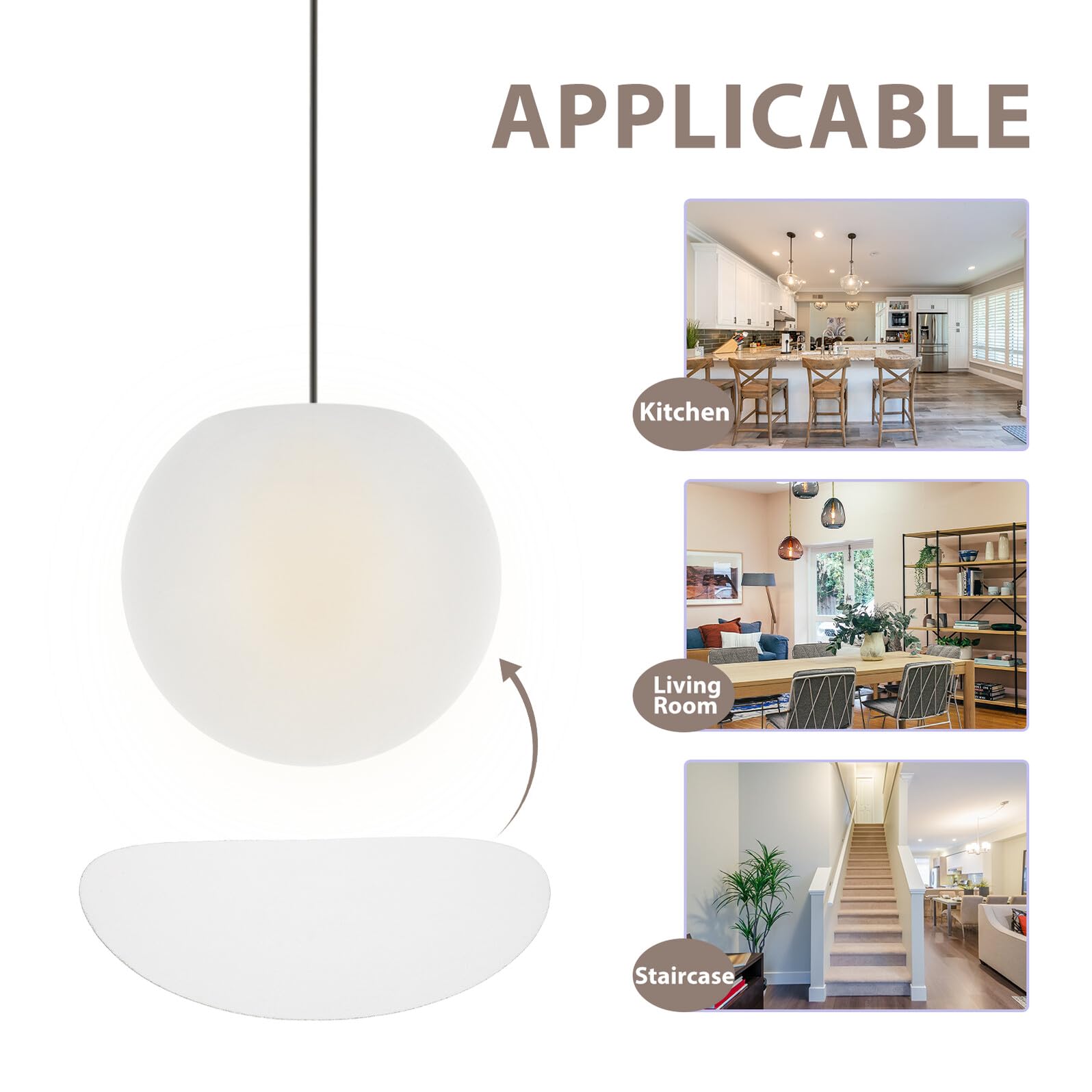 2 Szt. Dyfuzor Światła Okrągły Matowy Klosz LED Do Lamp Sufitowych Osłona Przeciw Oślepieniu Akcesoria Do Oświetlenia Wnętrz Zamiennik i Wiszących