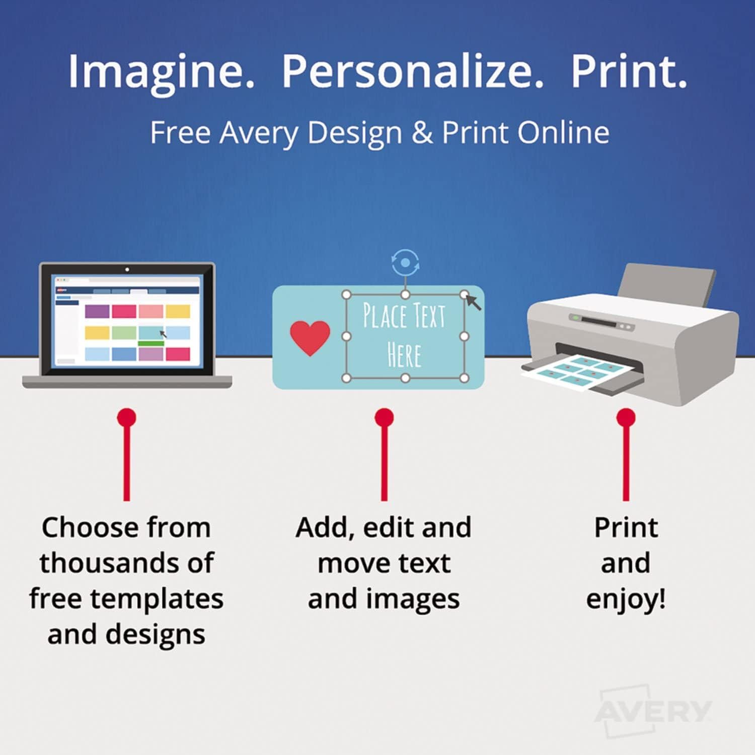 Easy Peel White Address Labels w/ Sure Feed Technology, Laser Printers, 1 x 4, White, 20/Sheet, 100 Sheets/Box