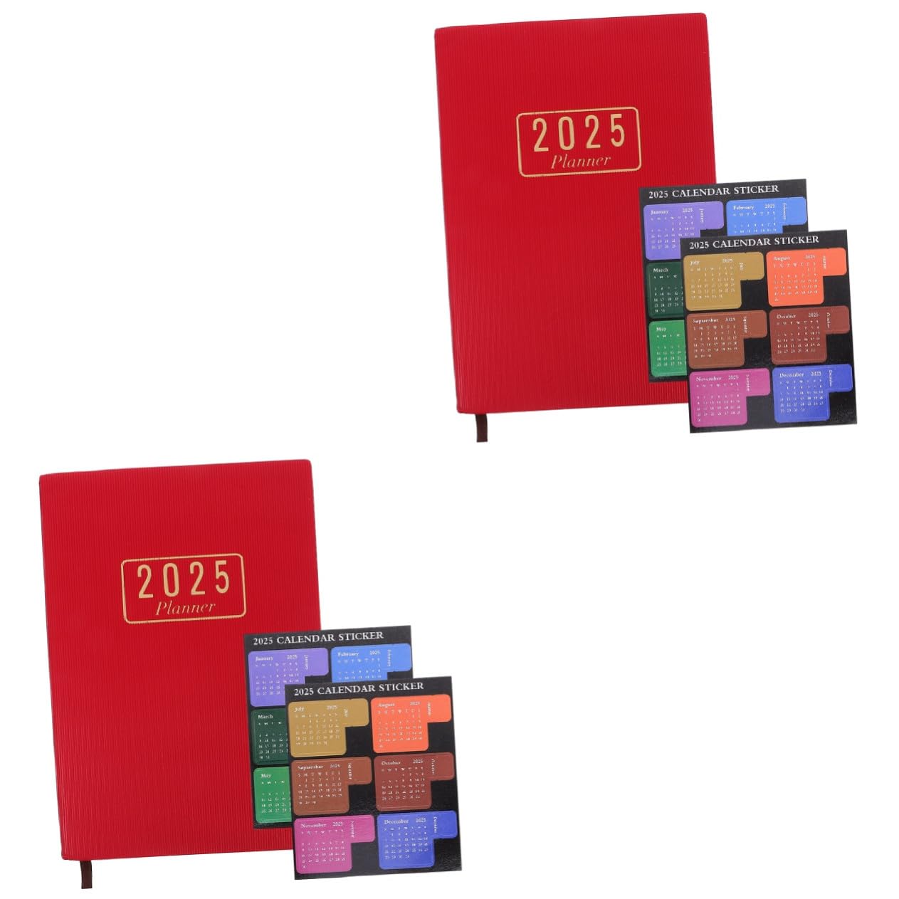 2 Set Planner Mensile e Giornaliero con Adesivi Indice Mese Notebook Accademico per e Organizzazione