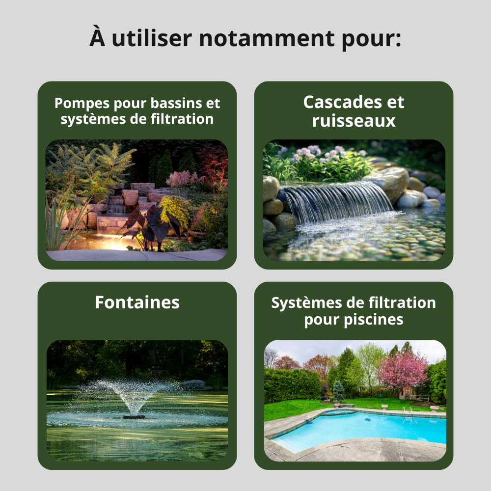 HeRo24 Tuyau de bassin, professionnel, 32 mm, de qualité supérieure, dont 10 m collable (PVC), type V