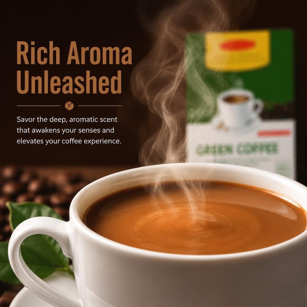 Miscela di supporto immunitario for tè e caffè verde ai funghi | Caffè energetico equilibrato, vegano, senza glutine, a tostatura media(2pcs)