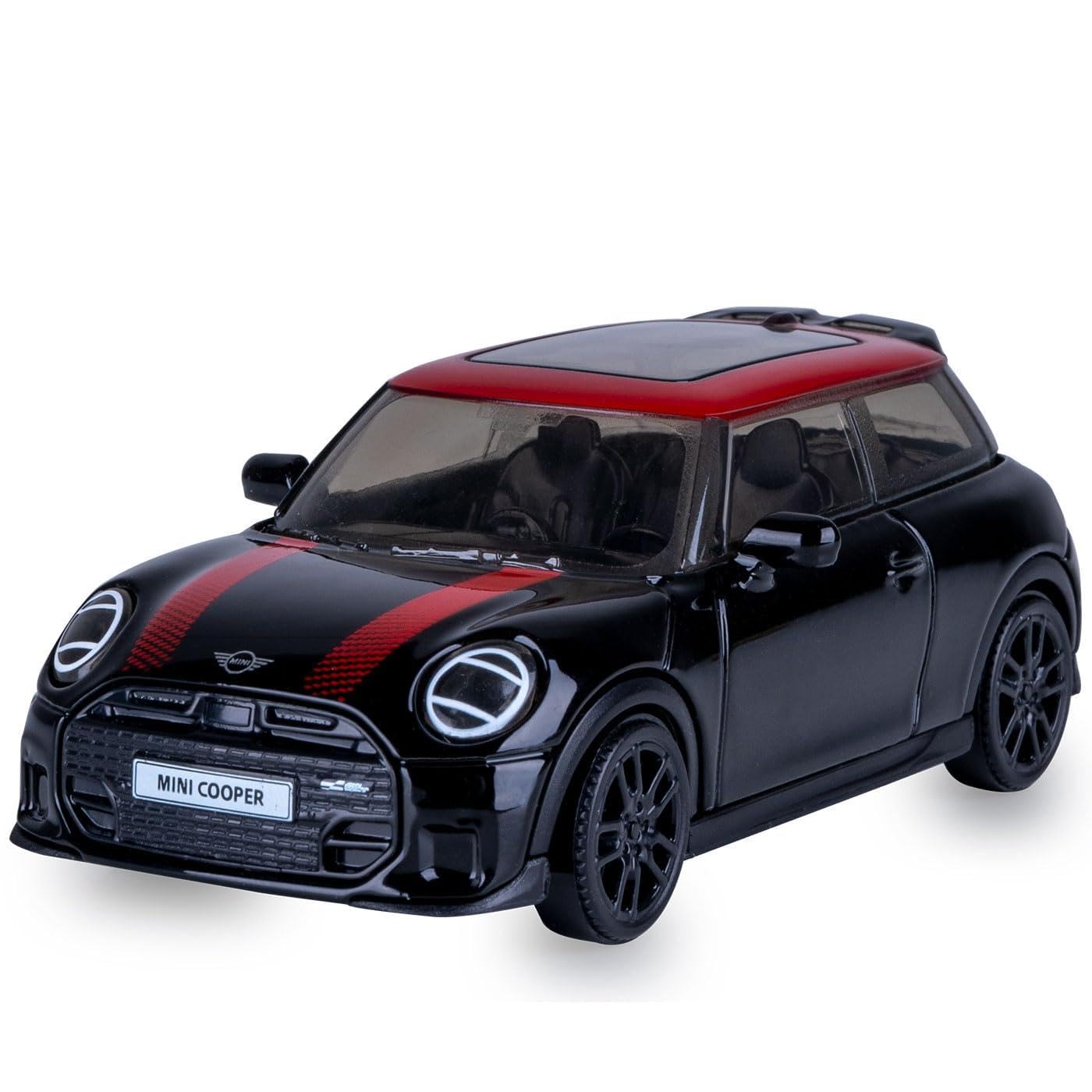 JAMARA 402257 Mini John Cooper Works Diecast 1:43 Black Model Car Metal Body Miniature Car Collector's Model Toy Children Gift Idea