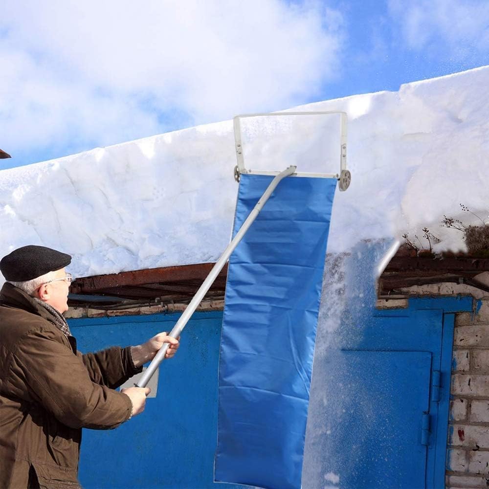 Zgrabiarka do śniegu z aluminiowym uchwytem teleskopowym, lekki pług do śniegu, łopata do śniegu