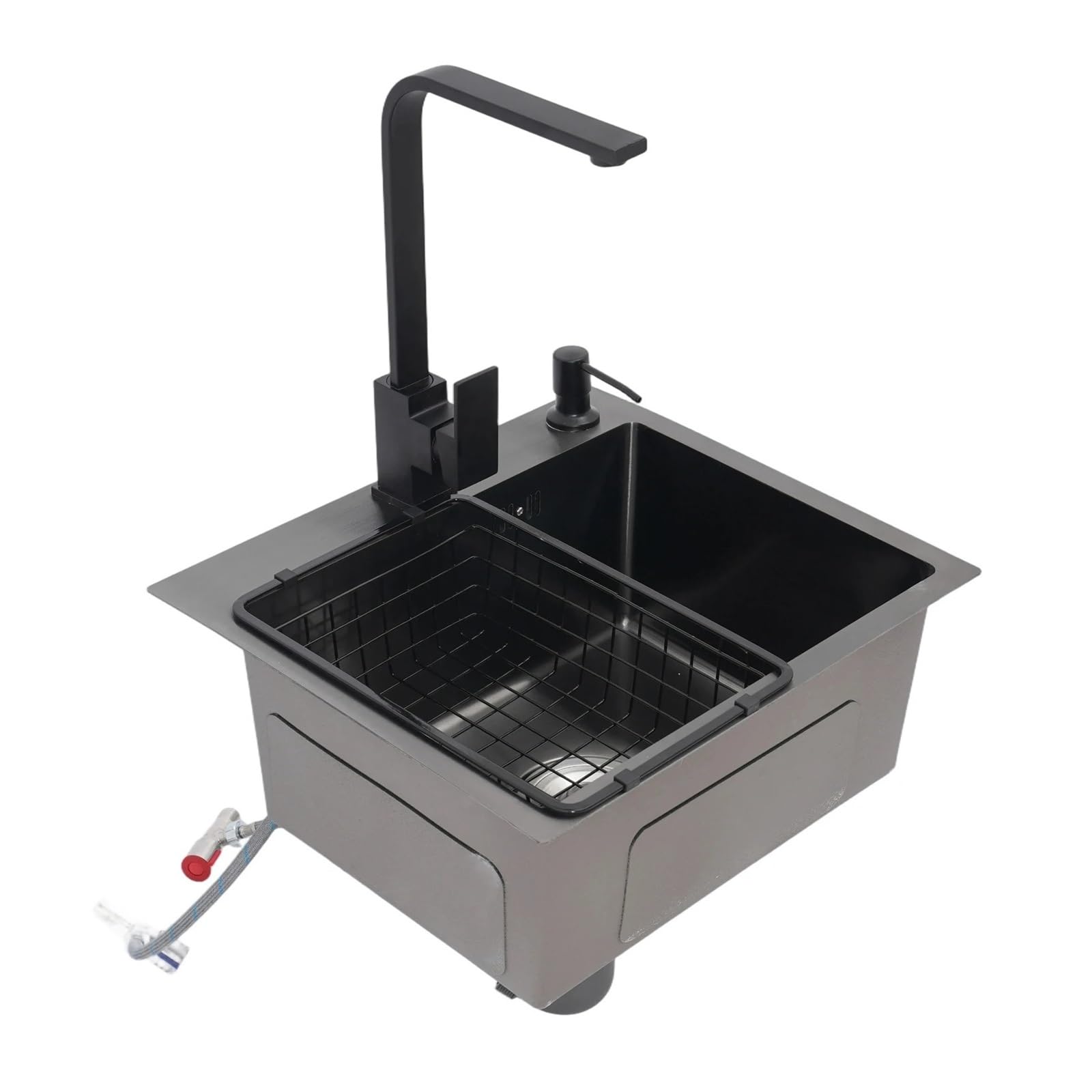 Fregadero para cocinas modernas con dispensador y grifo de f&aacute;cil mantenimiento