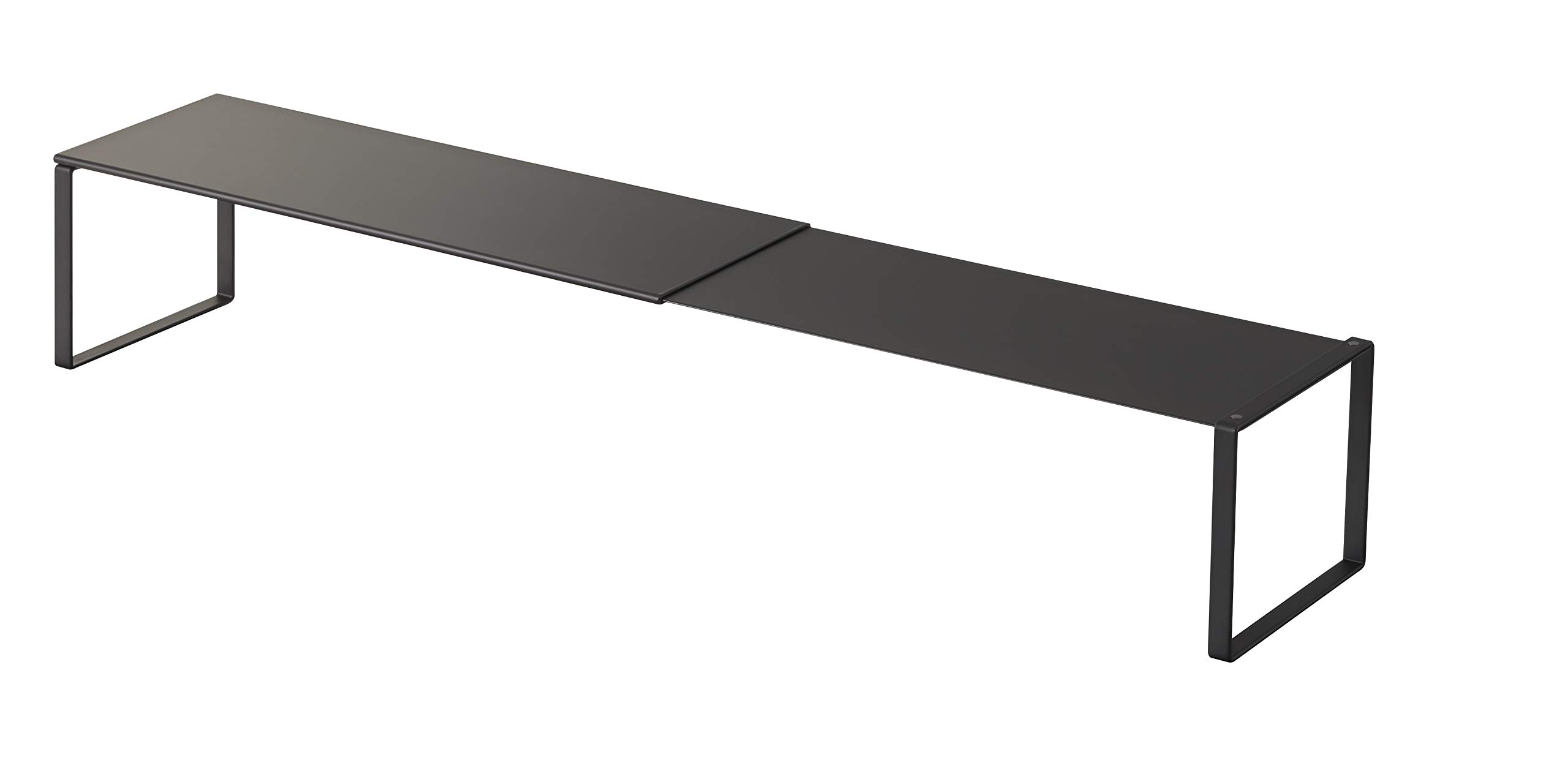 Yamazaki 2573 FRAME półka na buty, czarna, stal, minimalistyczny design, 34~60 x 12 x 10 cm (dł. x szer. x wys.)