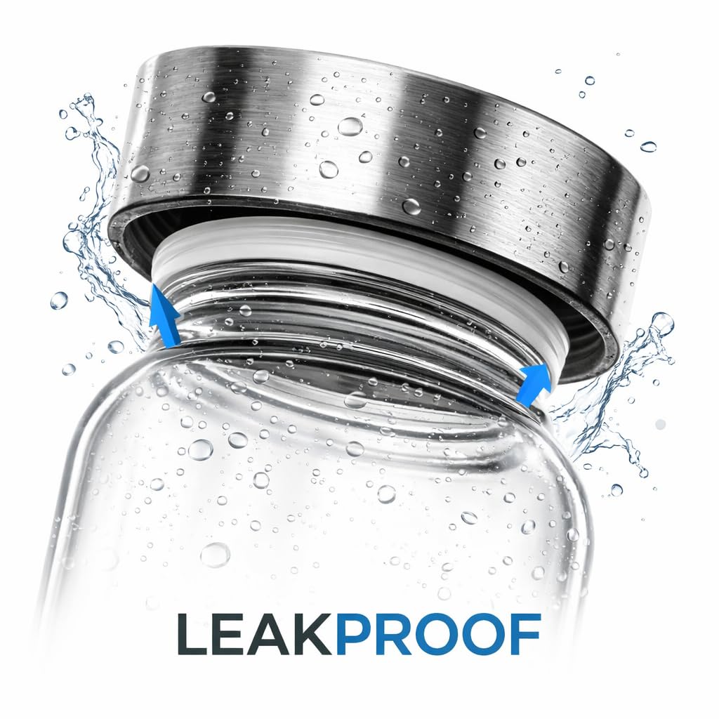 Vasukie Glass Water Bottle - Eco-Friendly & Leak-Proof -4