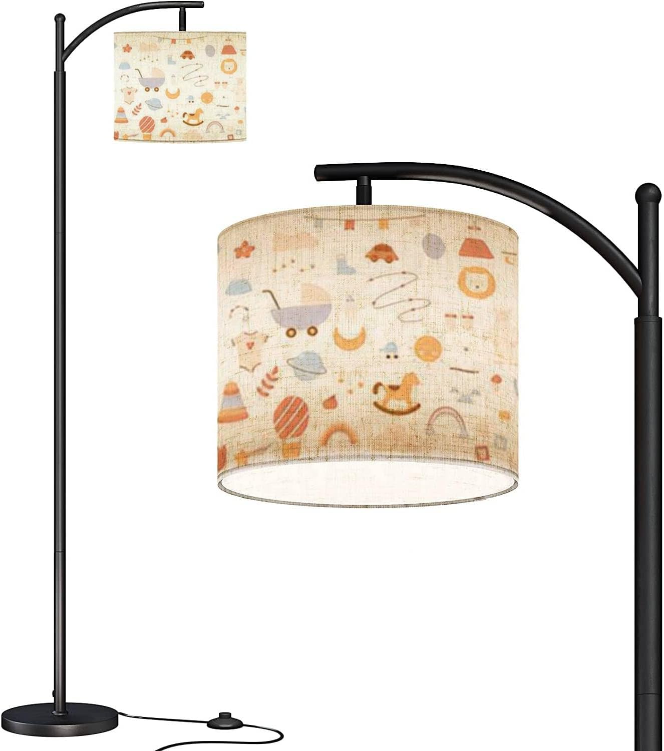 Amazon.com: Modern Arc Floor Lamp with Dimmer Mid Century Boho baby ...
