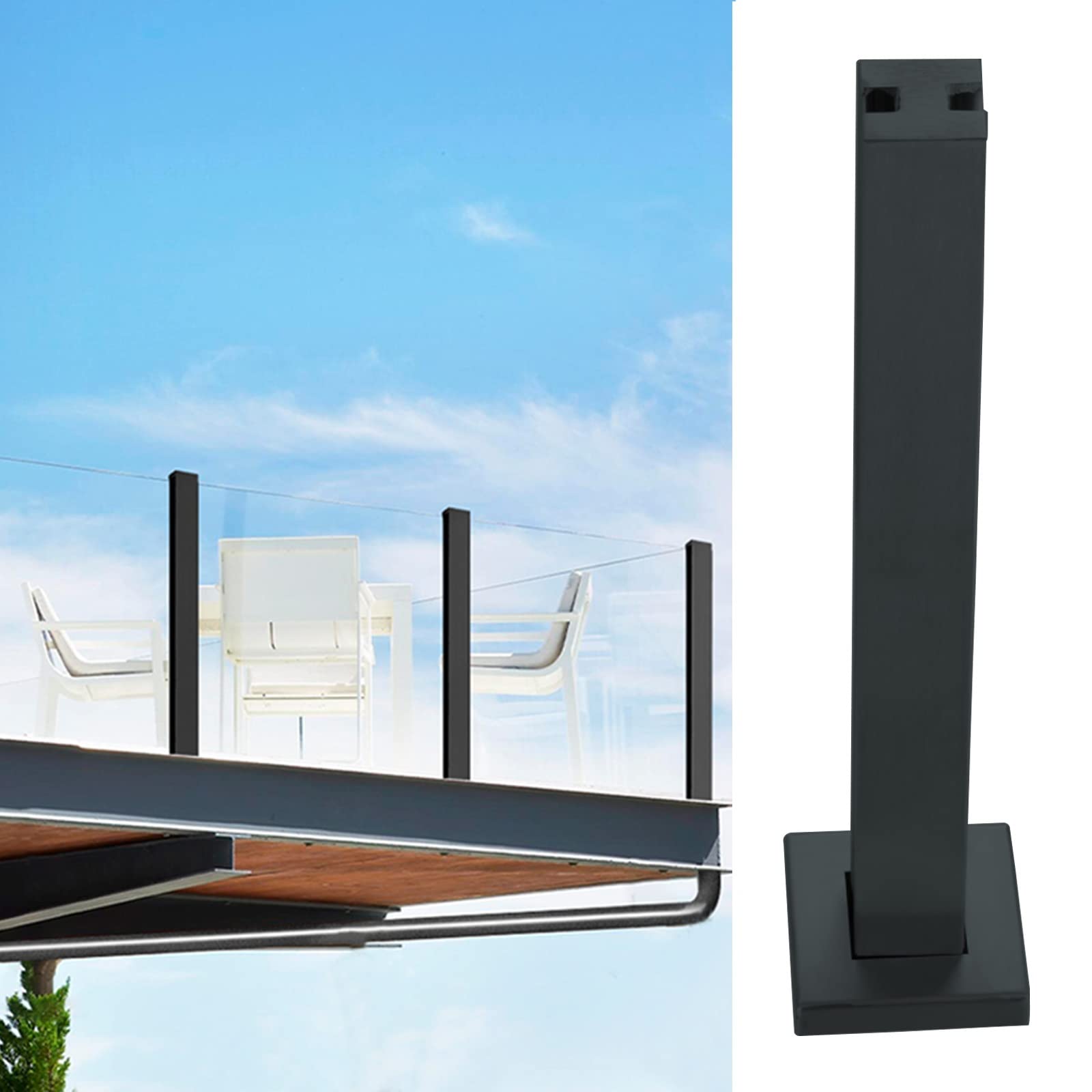 Poteau de balustrade réglable HighQuali pour sécuriser un balcon instable