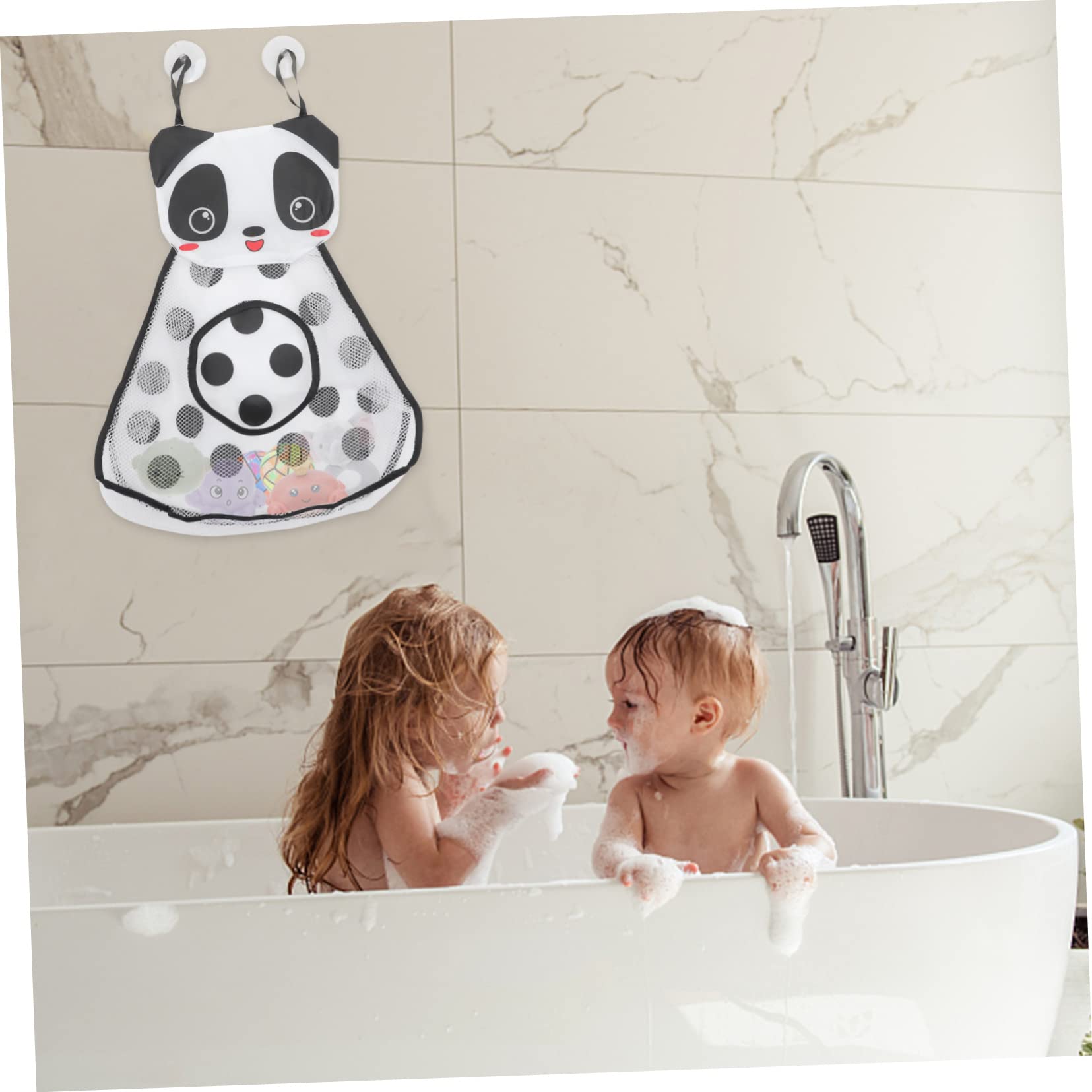 Abaodam 5pièces Pochette De Rangement Pour Jouets De Bain Mesh Organisateur Suspendu Animaux De Rangement Pratique Pour Garçon Fille Pour Salle De Bain Et