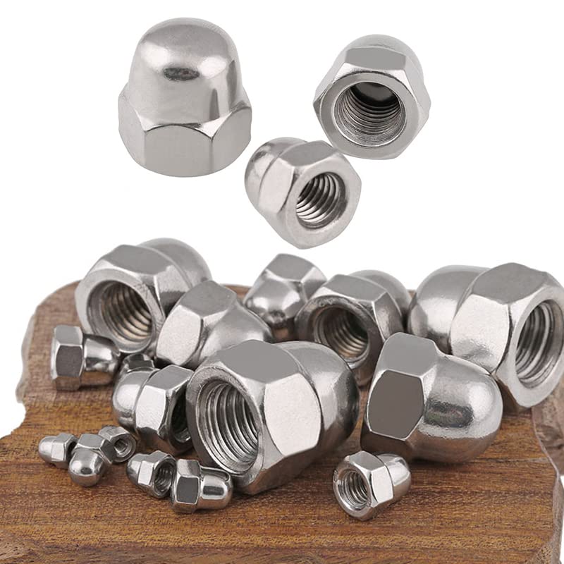Eikelmoer Messing Eikel Zeskantmoer Hoge hardheid M3-M12 Koepeldopmoer 7 soorten Voertuigbevestigingsmiddelen Set met doos(M5 20PCS