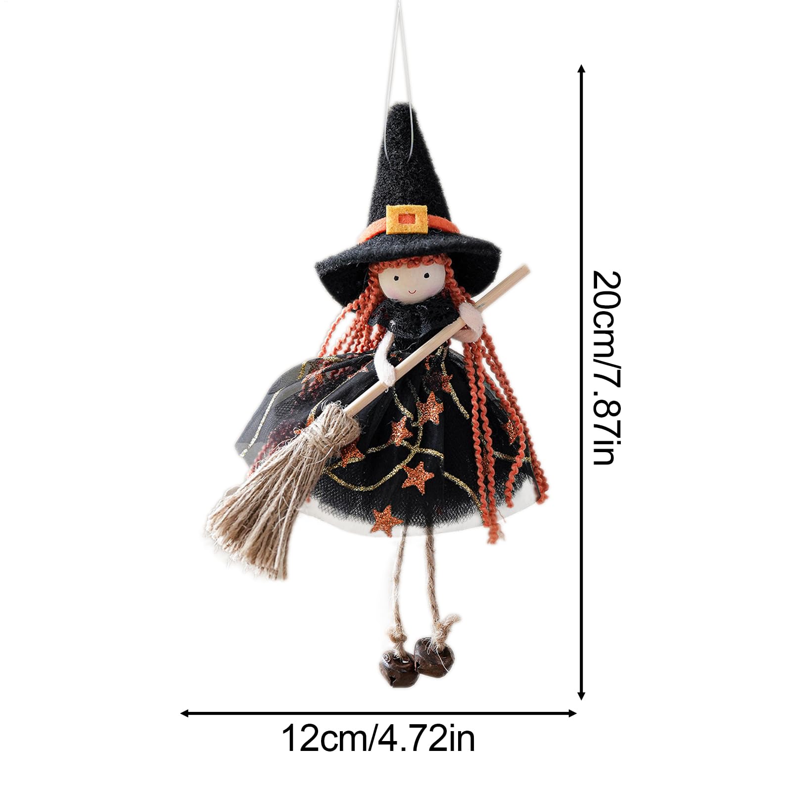 Muñeca Bruja de Cocina para la Buena Suerte | Adorno Colgante de Muñeca de Bruja | Figura Coleccionable de Decoración Colgante Escalofriante para Interior Exterior Jardín Pared Ventana Hogar