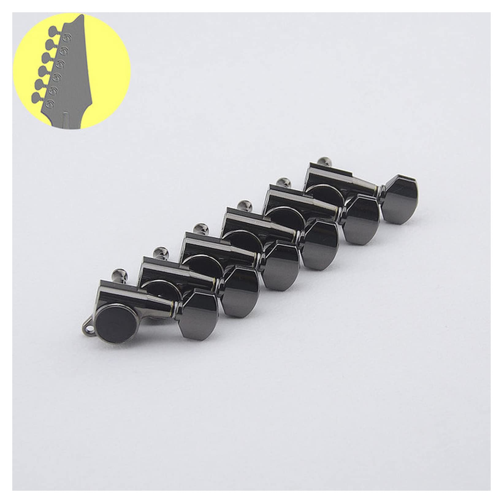 Tuner gitarowy 1 zestaw 6/7/8 strun Oryginalne oryginalne głowice gitarowe Tunery do gitary elektrycznej (rozmiar: CK R6)
