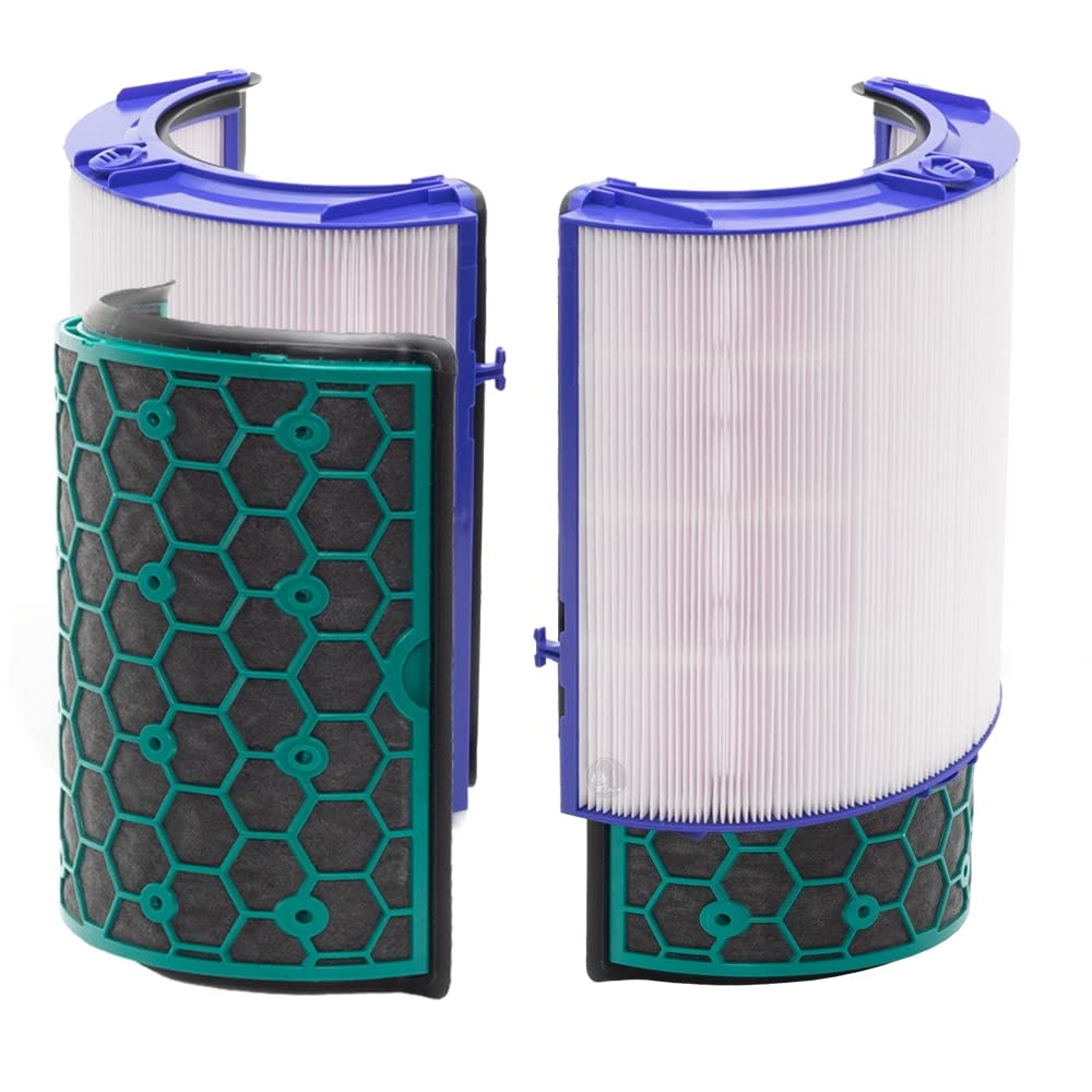 PRIMEBAG - Filter kompatibel mit Dyson Pure Cool TP04 DP04 Pure Hot+Cool HP04 Luftreiniger Heizlüfter Ersatzfilter mit Glasfaser Aktivkohle, Ersetzt 969048-05 968707-08 968708-08