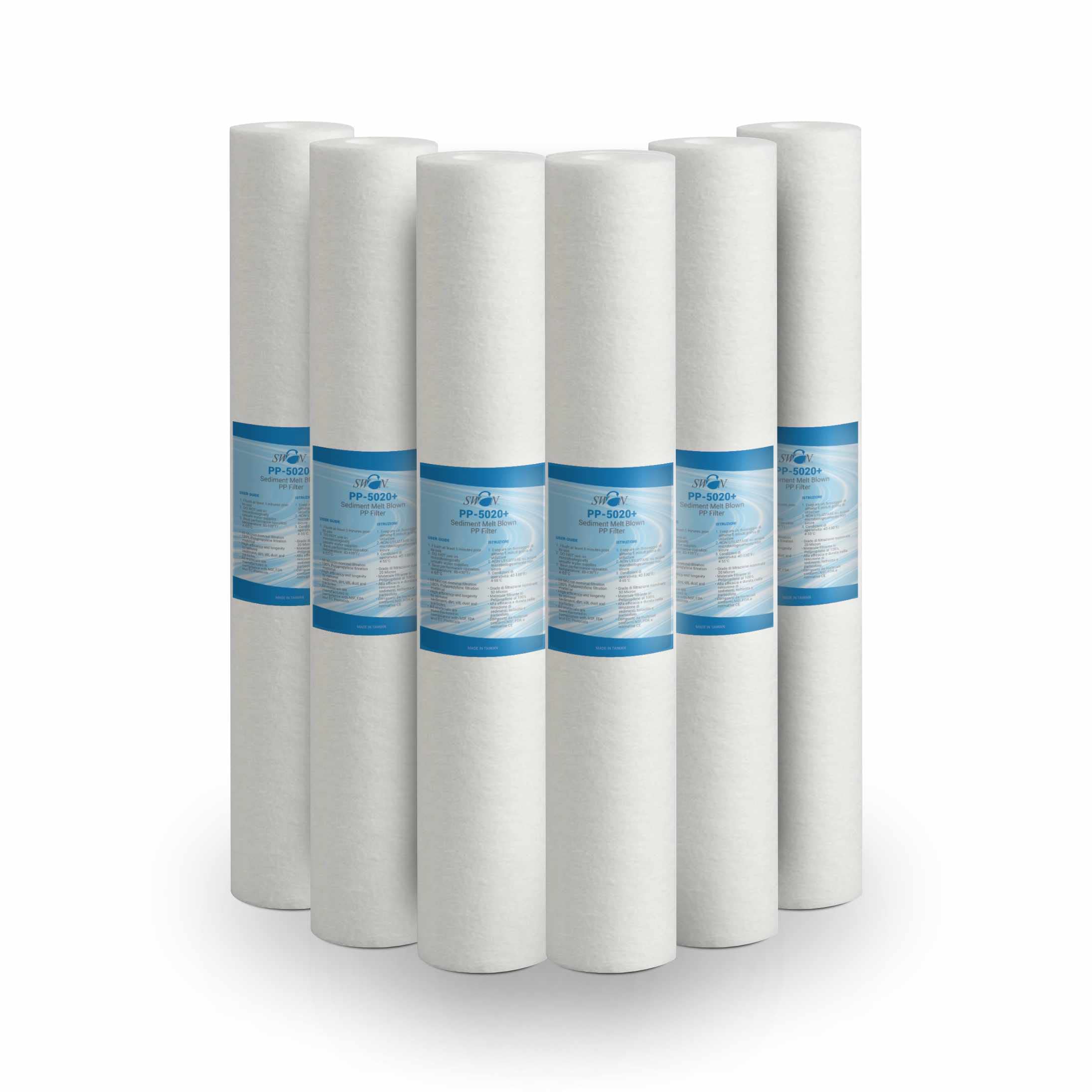 Filtri Sedimenti 20 Pollici 50 Micron - 10 Pezzi, In Polipropilene, Per Rimuovere Sabbia E Ruggine - Foto 3