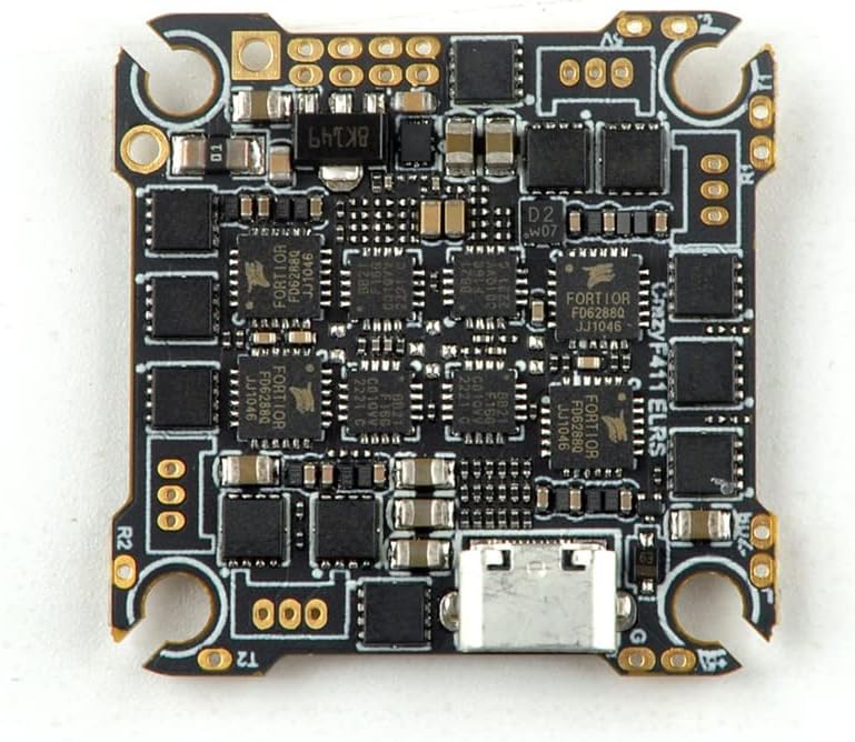 HAPPYMODEL CrazyF411 ELRS 4in1 Flight Controller Integrated UART 2-4G ELRS Receiver 20A ESC for 2-4S Toothpick Drone