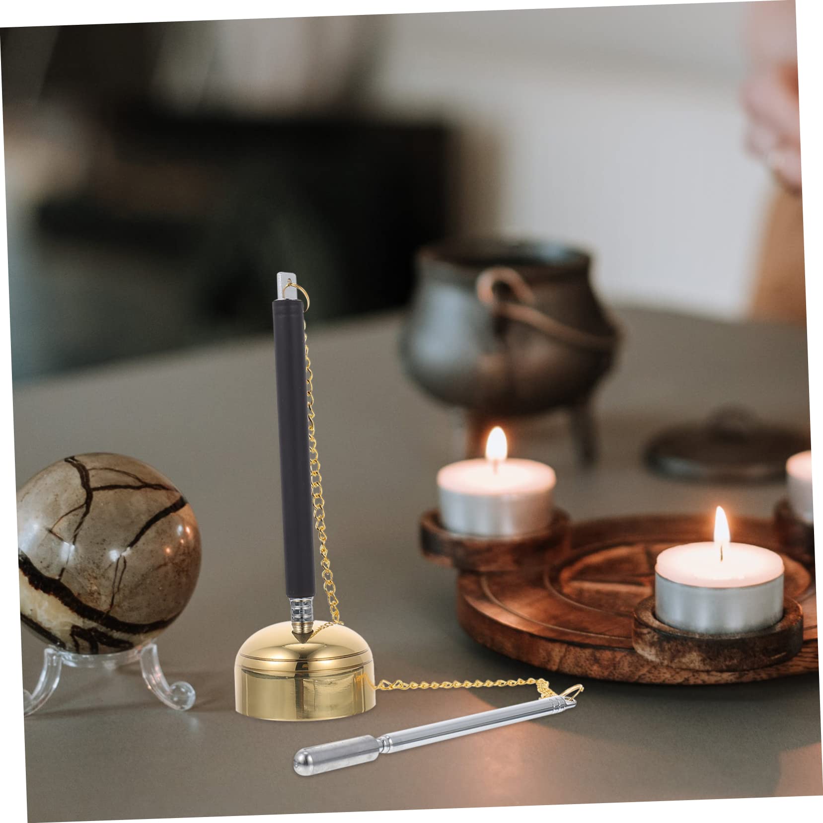 OFFSCH 1Pc Temple Chime Durable Dharma Ritual Utensil for Meditation and Spiritual Practice for Buddhist Activities and Temple Use