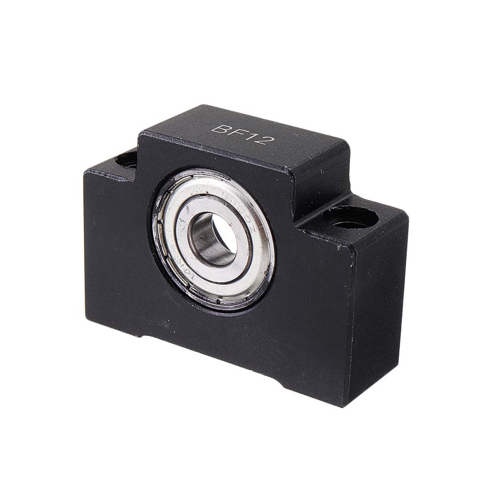 RanDal 2pcs BK12 BF12 Supports d'extrémité de vis à billes pour vis à billes SFU1605 SFU1610 CNC XYZ Pièces en Acier au Carbone Noir