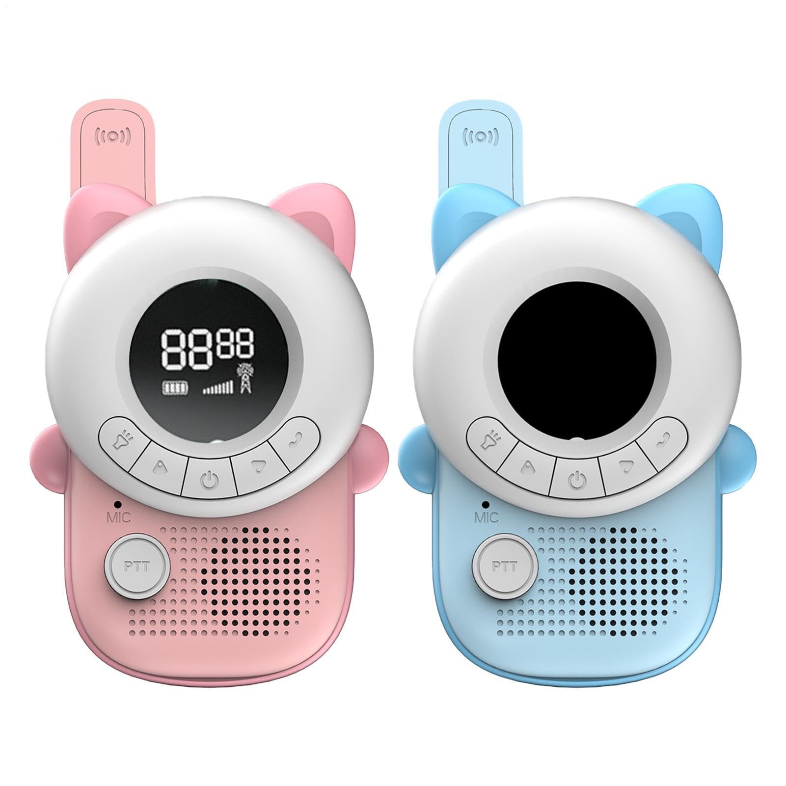 Kinder Walkie-Talkies 2er-Pack 2-teiliges LCD-Display mit Taschenlampe | Kinder Outdoor-Spielzeug Walkie-Talkies für , Mädchen, Zuhause, Camping, Reisen, Park, Garten,