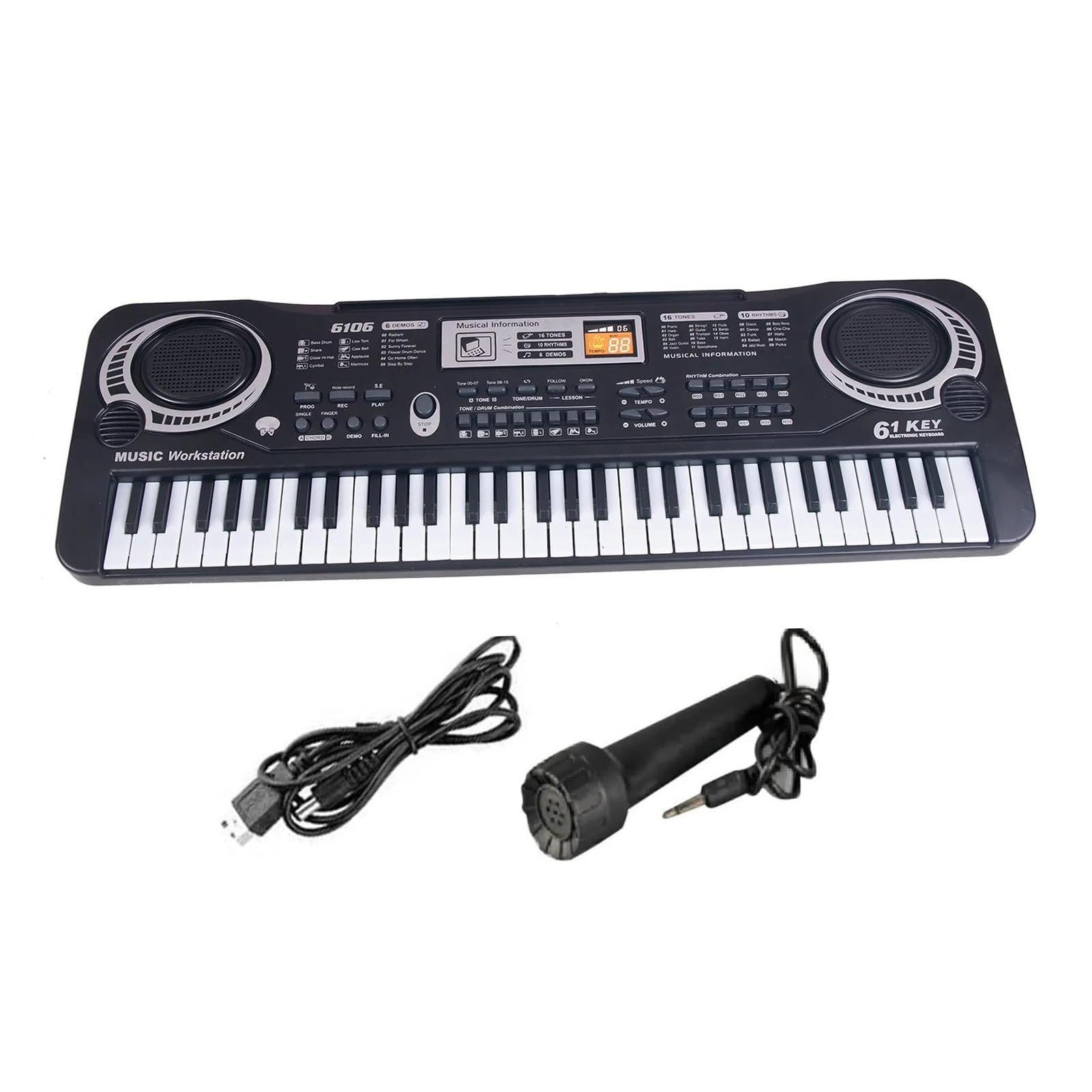 Elektroniczny Instrument Fortepianowy Profesjonalny Elektroniczny Keyboard Dla Początkujących Dorosłych 61 Klawiszy Cyfrowy Instrument Muzyczny
