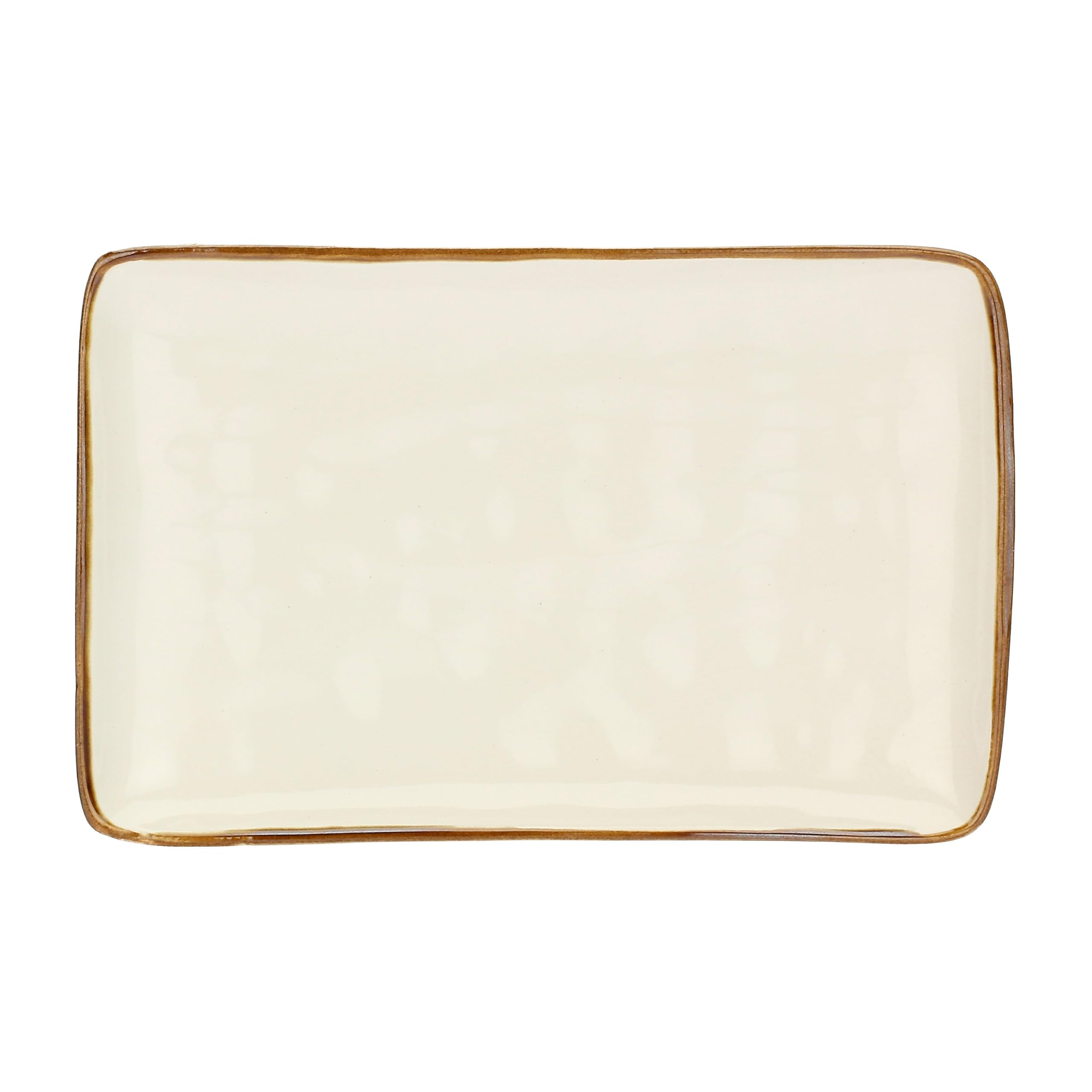 THUN Rose & TULIPANI - Rectangular Tray 20x13 cm Concerto Ivory
