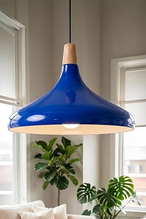 Marrien Nova Ah ap Sark t Avize, Bohem Tavan Lambas  ve Salon Oturma Odas  Ayd nlatmas  - Lacivert - 35 cm   Modern Dekoratif Avize, Tavan Ayd nlatmas  [Enerji S n f  A]