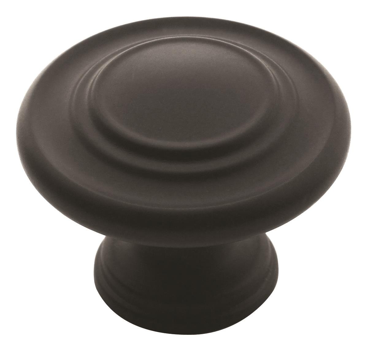 Amerock, Black, 1.3 in ( 33 mm ) Diameter