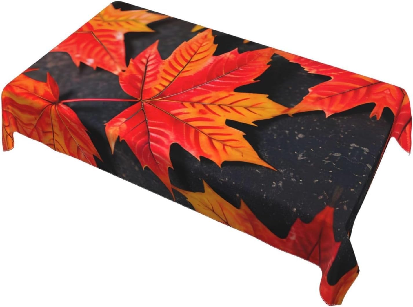 Tischdecke Abwaschbar Ahornblatt Outdoor Rechteckig 140x280 cm 3D Tischdecken Botanische Blätter Herbst, Tischtuch Ornamente Polyester Gartentischdecke 280x140 Tischwäsche Wetterfest a-947