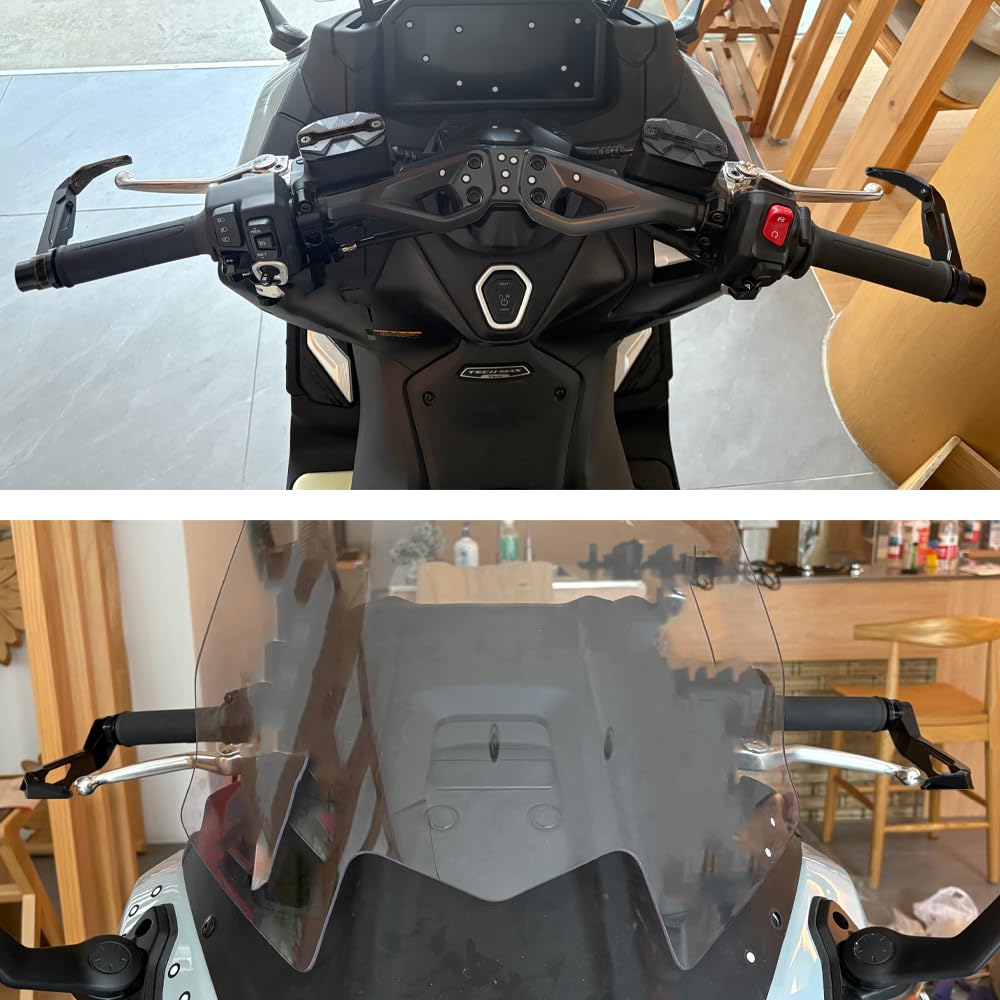 Für XMAX300 Xmax 125 250 300 400 2017-2022 2023 2024 2025 2026 Motorrad-Handschutz Handprotektor Lenker-Sturzschutz Brems- und Kupplungsschutz Lenkerenden-Schutz Zubehör (Schwarz)