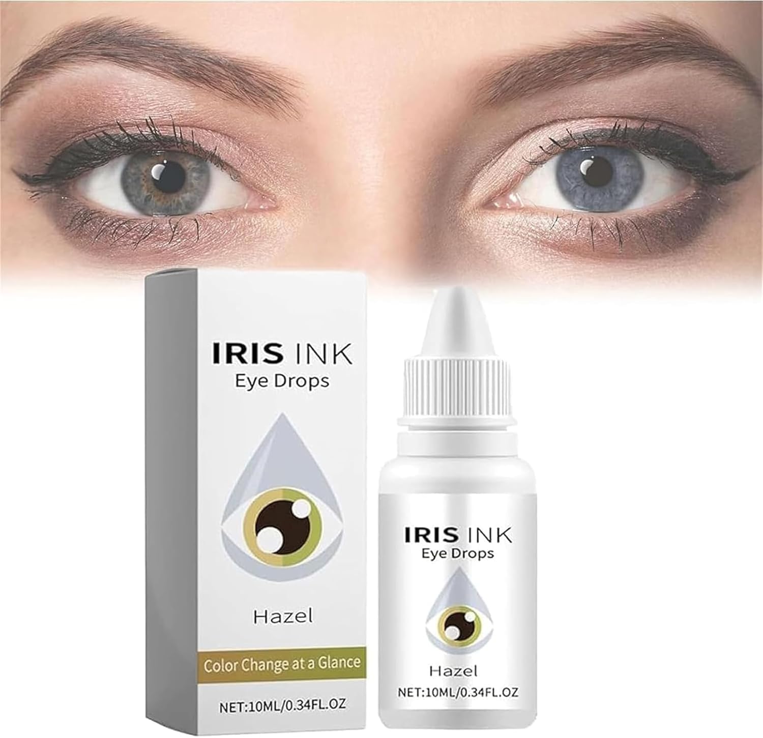 Eye Color Changing Drops, Color Changing Eye Drops, Change Eye Color Drops, Drops Change Your Eye Color, Moisturizing Eye Drops, Fancy Drops Change Your Eye Color in 2 Hours (Brown)