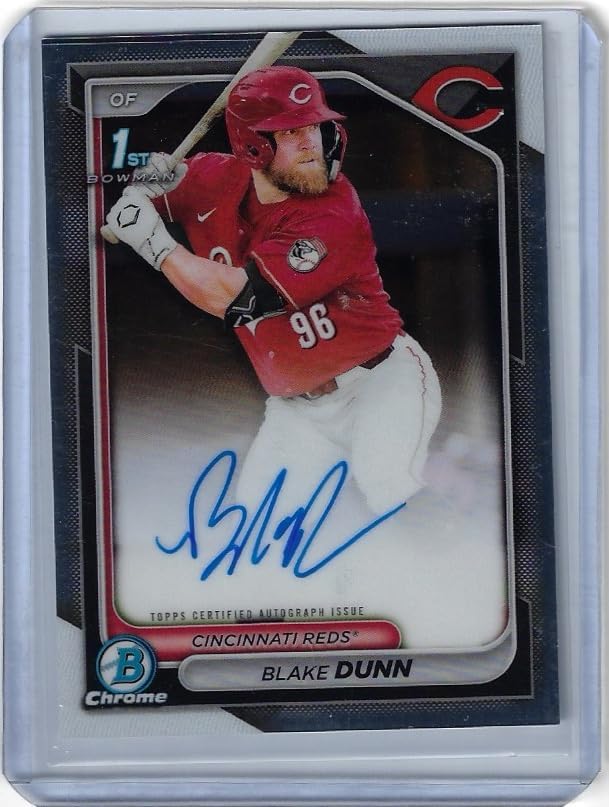 Blake Dunn Autographed 1st Bowman Paper Prospects Rookie Autograph Collectible Baseball Card - 2024 Bowman Baseball Card #CPA-BD (Reds)
