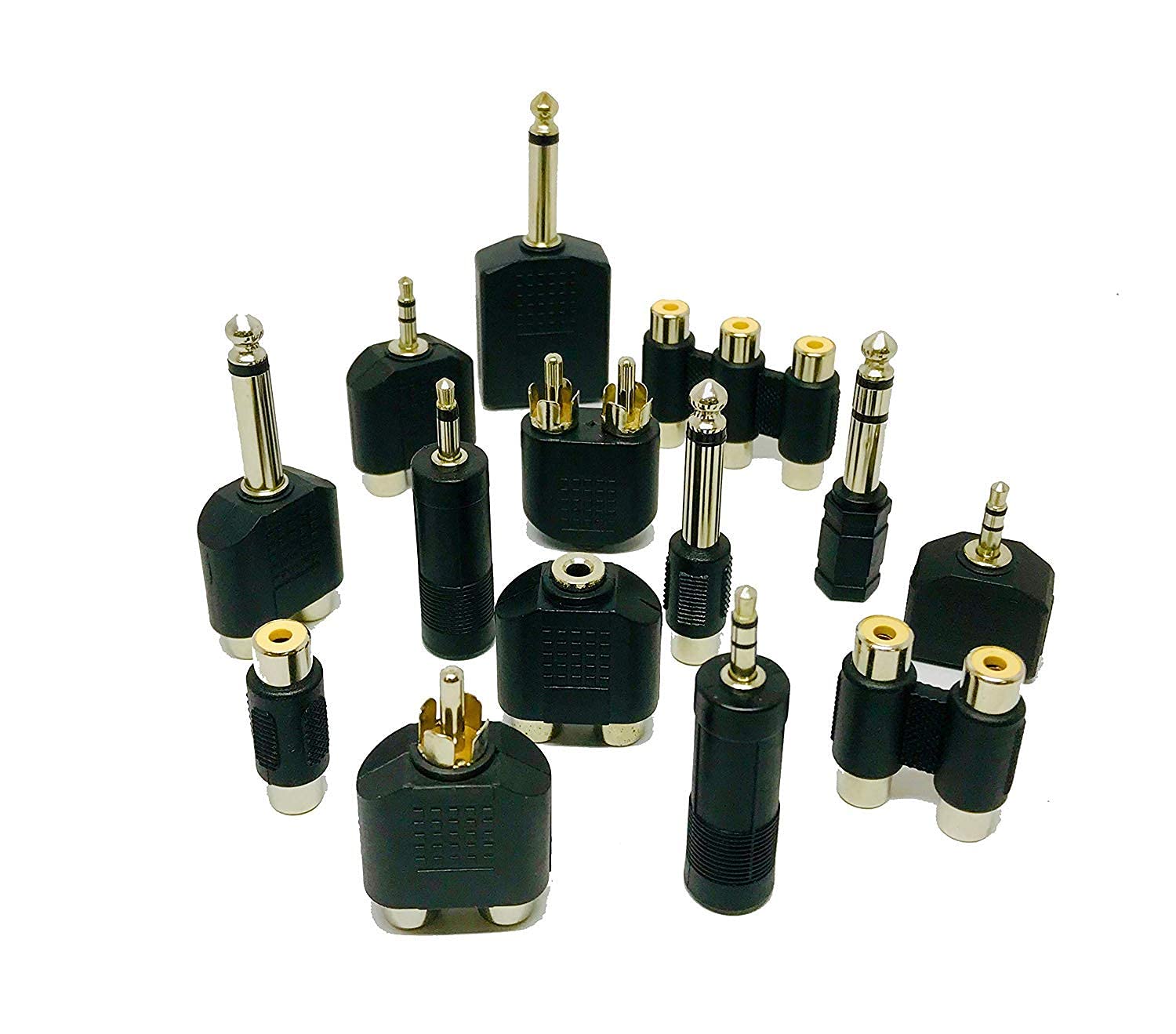 Cloudzy Audio & Video Lab Converter Pin Set Splitter Adapter Connector Socket Plug Recording Studio and 3.5 mm Male Jack to 3 RCA Female Plug Adapter for Electronics (14) (B0CY2R66H7) Amazon Price History, Amazon Price Tracker