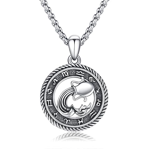 Zodiac Constellation Necklaces for Men and Women 925 Sterling Silver with Gold Plated Astrology Sign Pendant Celestial Jewelry Gifts for Couples, Mother's Day, Father's Day, Birthday, or Collectors