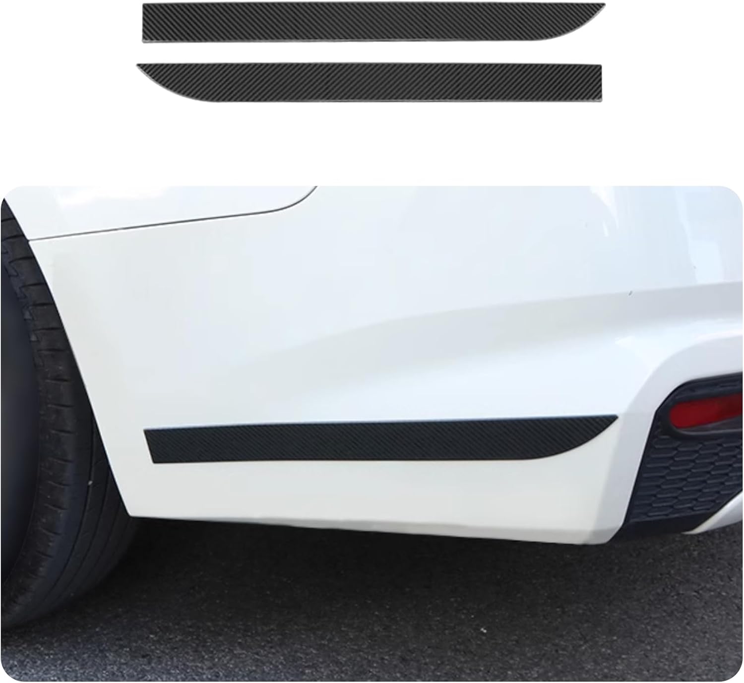 Car Accessories Fit for Nissan Altima 2019 2020 2021 2022 2023 2024 2025 Rear Bumper Corner Protection Cover Trims (Carbon Fiber Style) 2PCS Stainless Steel