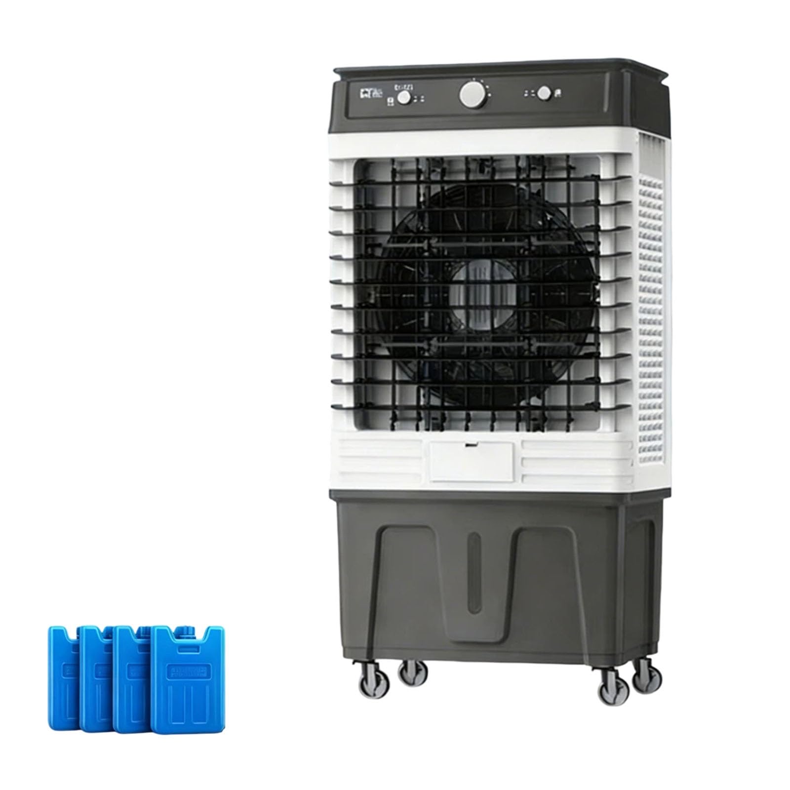Laohucai One Color Swamp Cooler, Large Evaporative Air Cooler, 3 Speeds & 4 Ice Packs