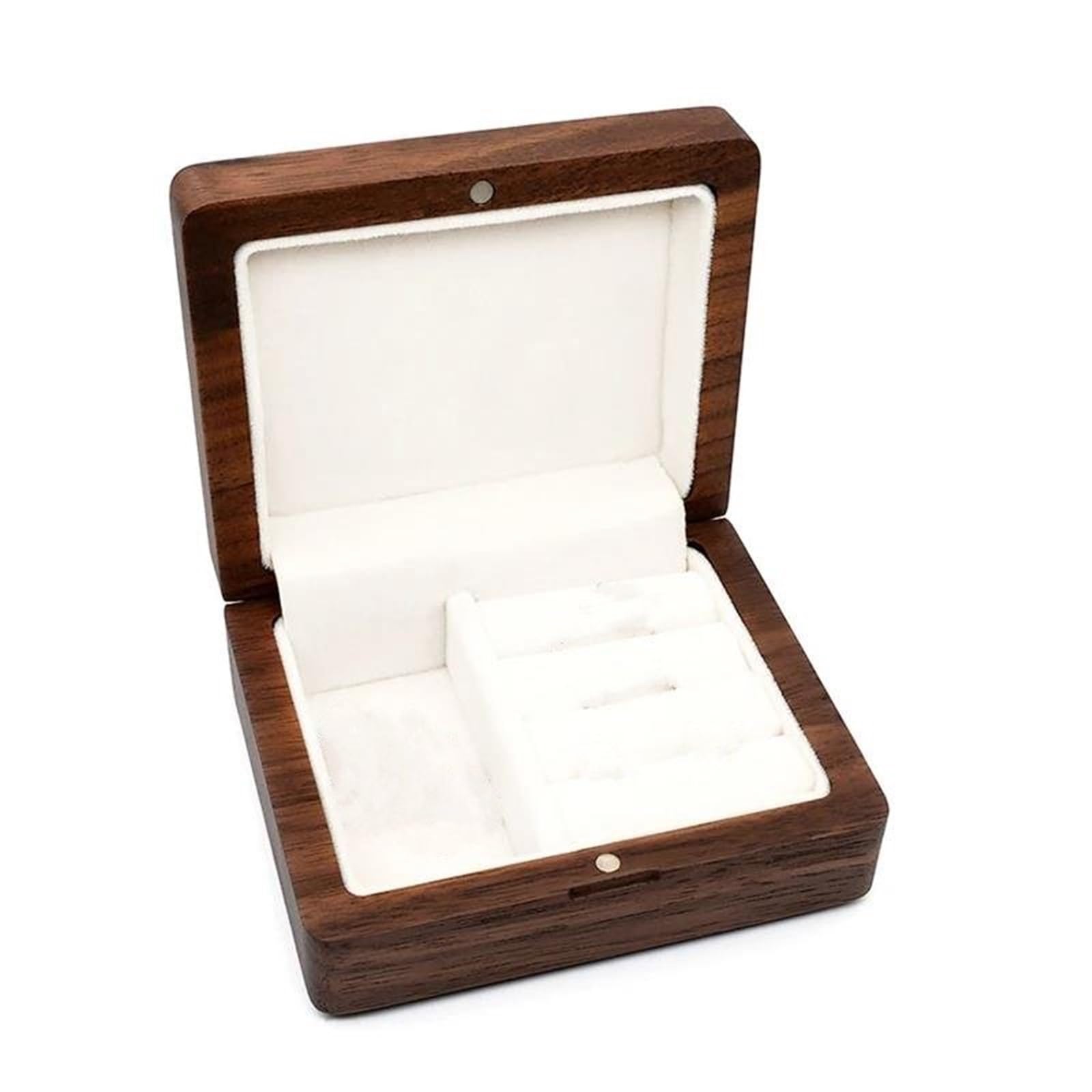 Caja Organizadora Joyería para Hombre Mujer Estuche Almacenamiento Joyería Contenedor Pequeño Madera Soporte para Collar Pendientes Pulsera Ideias De Presentes Organizador Joyas(White)